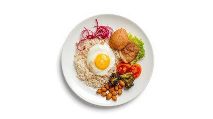 Rice Plate With Egg Meat