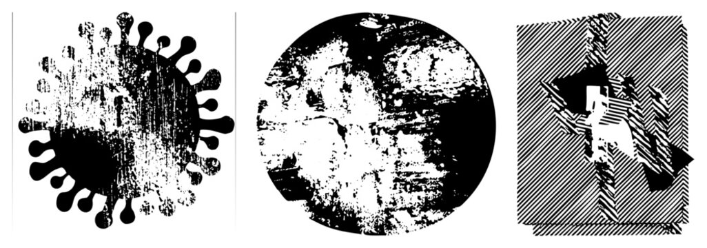 virus particle abstract texture set
