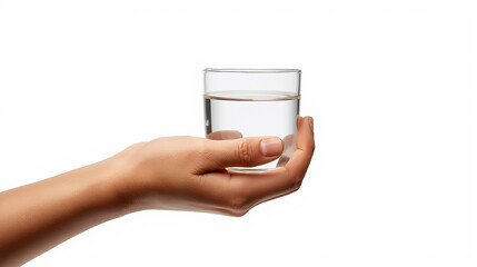 Drinking Water In Glass Cup