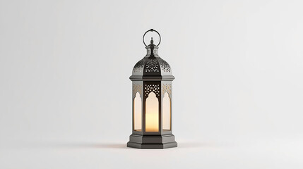 Traditional Arabic Lantern With Candle