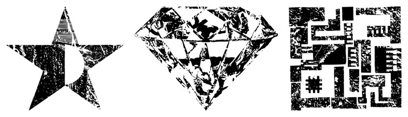 Obraz premium star diamond qr code vector