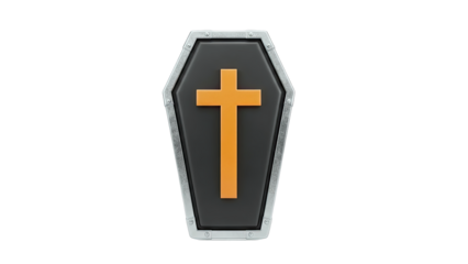 Coffin with Christian Cross