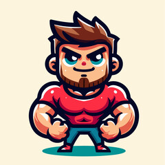 Cartoon illustration of a person making a fierce face