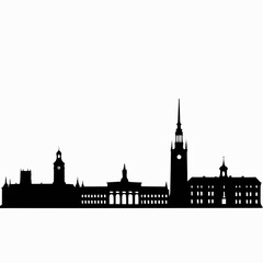 Fototapeta premium silhouettes of city buildings