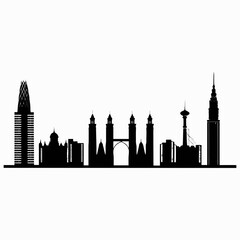 Obraz premium city skyline vector