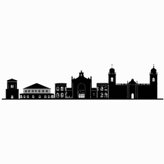 Obraz premium city silhouette vector