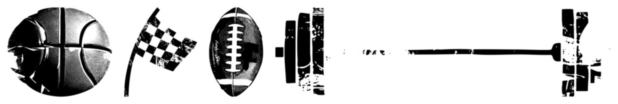 sports equipment distressed