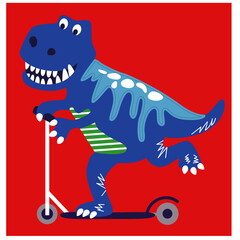 Dino  shooter print vector art