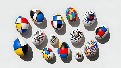 Happy easter sunday nail art ideas with colorful easter eggs