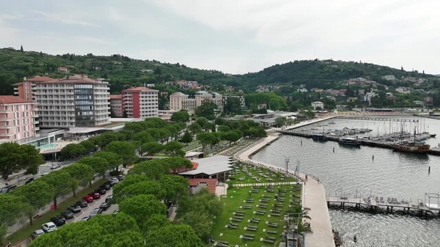 Aerial View Of Portoroz, Slovenia