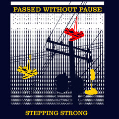 stepping strong t shirt t vector art