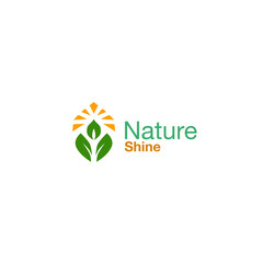 Nature shine logo template vector