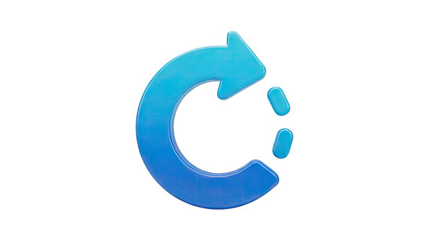 Blue Circular Arrow with Dots Icon