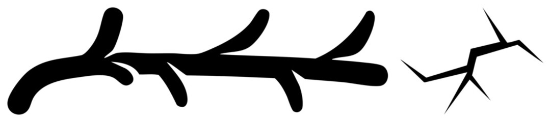 Obraz premium Abstract black art graphic isolated