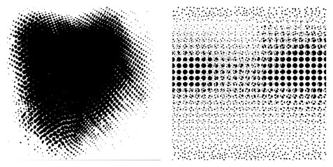 halftone dot black and white abstract vector
