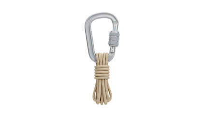 Carabiner with Coiled Rope