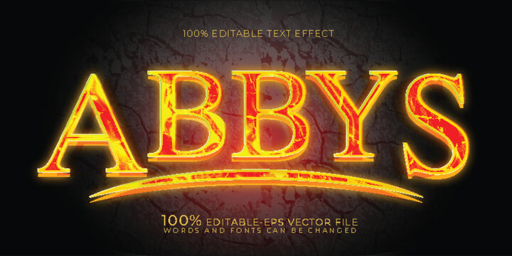 Title and Tags for Your Image
Based on the glowing, molten aesthetic of the text effect in your image, here are some suggestions:

Suggested Title
ABBYS | Molten Lava Glowing Text Effect
