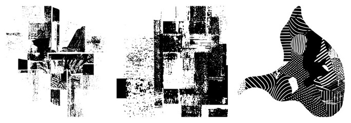 abstract geometric shapes with textured