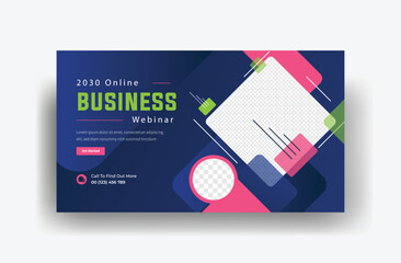 creative business agency youtube thumbnail design, promotional business banner design 