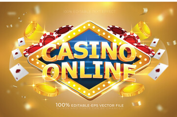 casino online poker chip text effect