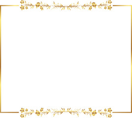 frame with leaves gold border Golden Border Warm Color Frame