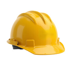 Fototapeta premium PNG of Bright yellow hard hat for safety in construction and industrial environments.