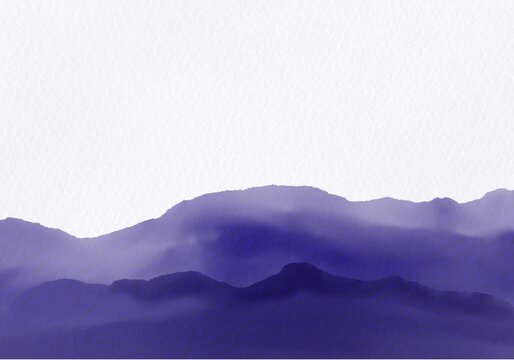 Dark Navy Watercolor Bursh Stroke Paint Paper Texture on White Paper Background Wallpaper