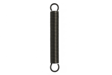 Metal tension spring elastic coil mechanism transparent background