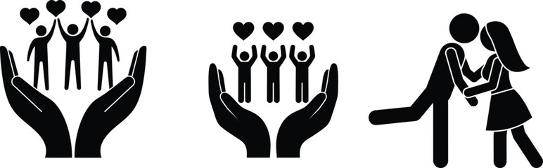 Fototapeta premium Symbolic representation of love, community, and relationships