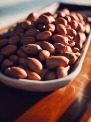 유기농 견과류 땅콩, 음식, 간식