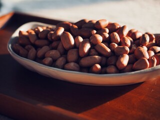 유기농 견과류 땅콩, 음식, 간식