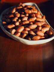 유기농 견과류 땅콩, 음식, 간식
