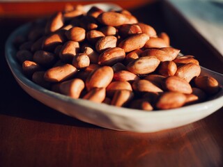 유기농 견과류 땅콩, 음식, 간식
