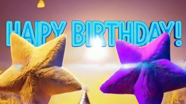 Festive Bulldog with Party Hat and Glasses. A cheerful bulldog wearing a colorful party hat and bright blue glasses, tongue out in joyful expression. 