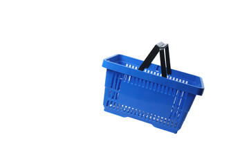 Fototapeta premium Empty supermarket shopping basket. Shopping basket, Shopping bag, isolated on white background 