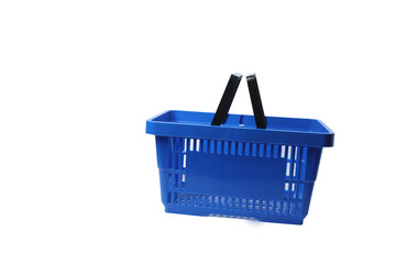 Fototapeta premium Empty supermarket shopping basket. Shopping basket, Shopping bag, isolated on white background 