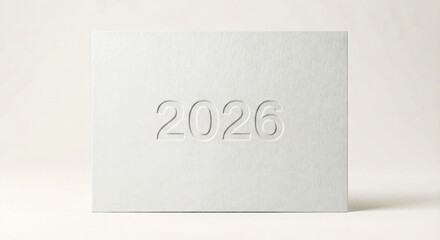 Minimal Happy New Year 2026 Luxury White Background