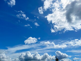 青空に広がる厚い雲