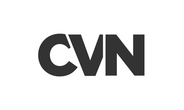 CVN logo design template with strong and modern bold text. Initial based vector logotype featuring simple and minimal typography. Trendy company identity.