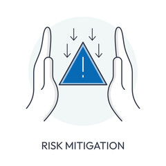 Risk Mitigation Strategy and Business Protection Concept Icon