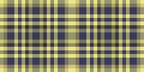 Livingroom check seamless fabric, long texture vector tartan. Plain pattern plaid textile background in blue and khaki colors.