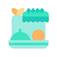 Fototapeta premium Graphic flat design food service preparation and presentation