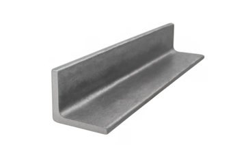 Steel angle bar profile reflecting strength and industry