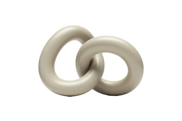 Interlocked torus shapes in soft lighting