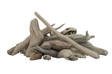 Fototapeta premium Pile of Driftwood Branches and Rocks