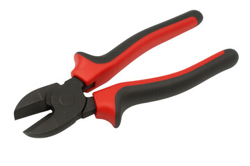Obraz premium Diagonal cutters gripping tool on transparent background