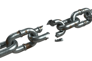 Broken Silver Metal Chain