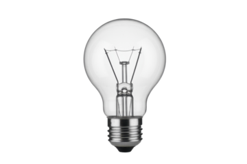 Clear incandescent light bulb