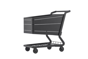 Dark grey shopping cart
