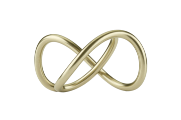 Infinity symbol metal sculpture